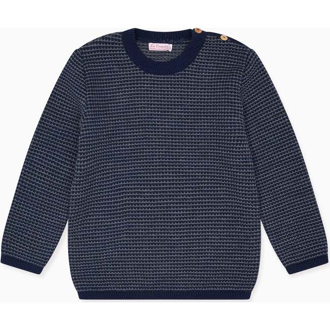 Blue Bromo Merino Jacquard Boy Sweater