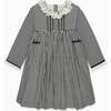 Black Gingham Aurelia Girl Empire Dress - Dresses - 1 - thumbnail
