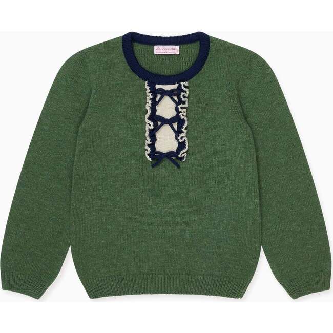 Olive Green Dolfito Merino Girl Sweater