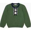 Olive Green Dolfito Merino Girl Sweater - Sweaters - 1 - thumbnail