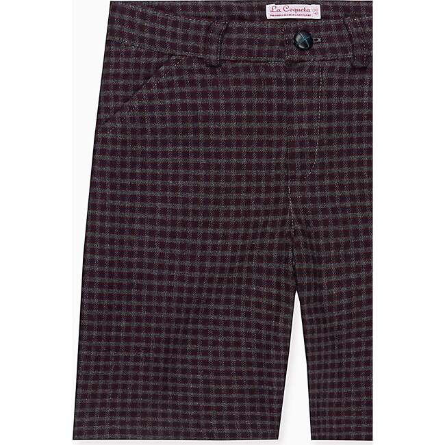 Burgundy Check Lucas Boy Shorts - Shorts - 2