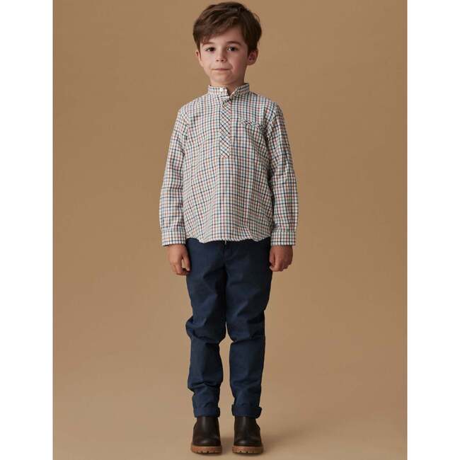 Ivory Check Mateo Long Sleeve Boy Shirt - Shirts - 2