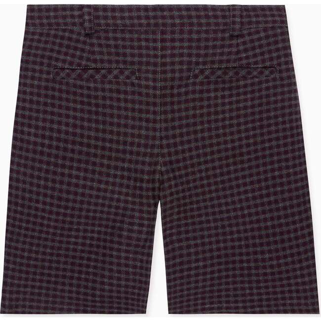 Burgundy Check Lucas Boy Shorts - Shorts - 3
