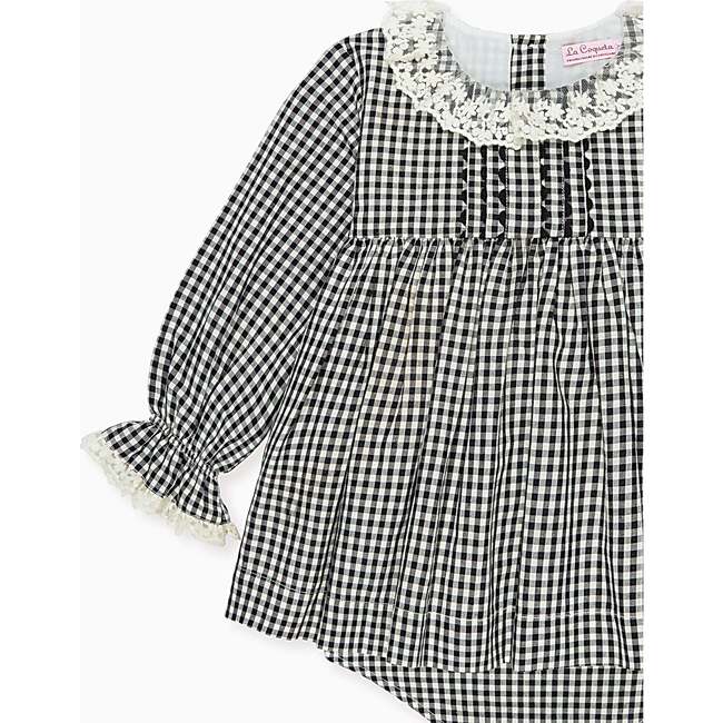 Black Gingham Aurelia Baby Girl Set - Mixed Apparel Set - 3