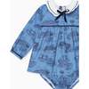 Blue Toile De Jouy Luisetta Baby Girl Set - Mixed Apparel Set - 3
