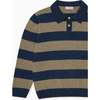 Taupe Stripe Brio Merino Boy Sweater - Sweaters - 2
