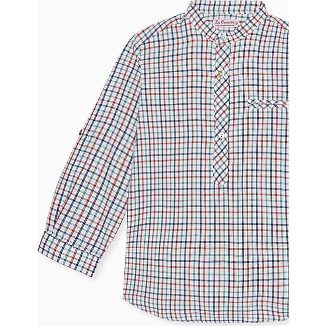 Ivory Check Mateo Long Sleeve Boy Shirt - Shirts - 3