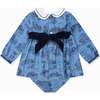 Blue Toile De Jouy Luisetta Baby Girl Set - Mixed Apparel Set - 4