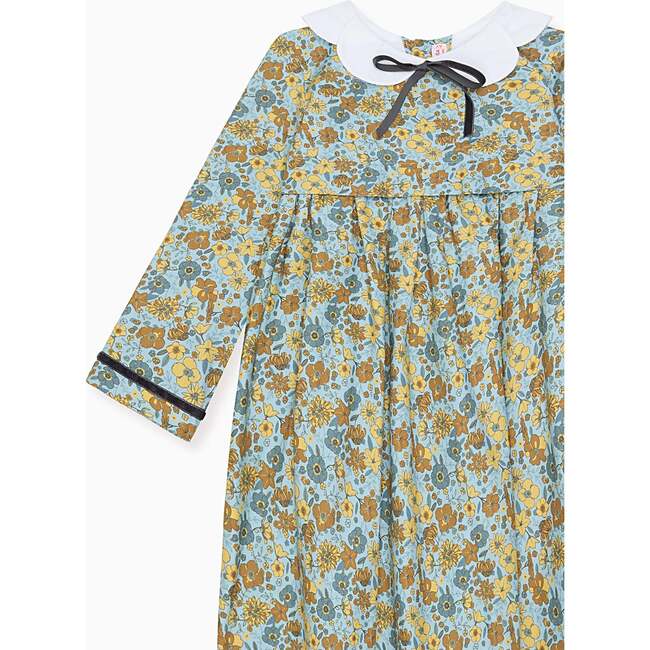 Blue Floral Ruby Girl Dress - Dresses - 3