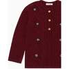 Burgundy Denali Merino Girl Cardigan - Cardigans - 4