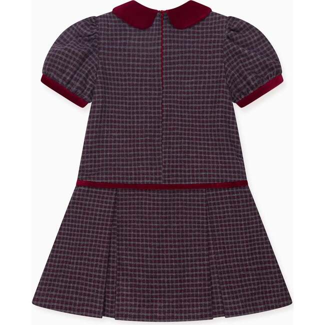 Burgundy Check Camala Girl Drop Waist Dress - Dresses - 4