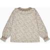 Pink Floral Emanuela Long Sleeve Hand-Smocked Girl Shirt - Shirts - 4