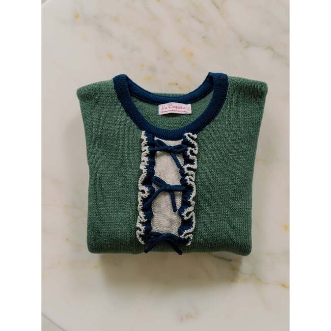 Olive Green Dolfito Merino Girl Sweater - Sweaters - 2