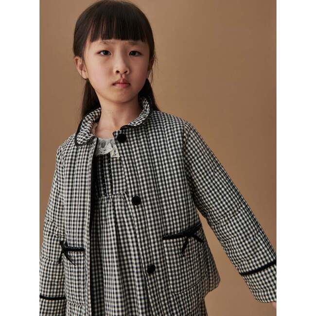 Black Gingham Aurelia Girl Empire Dress - Dresses - 2