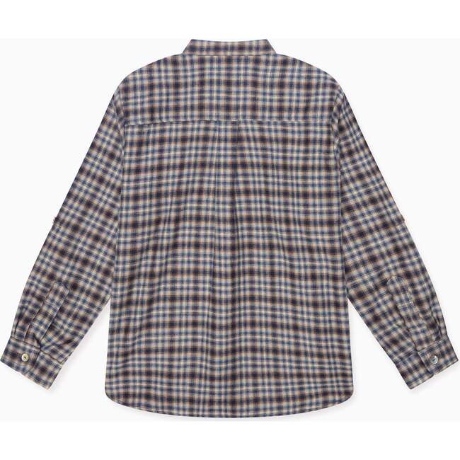 Navy Check Mateo Long Sleeve Boy Shirt - Shirts - 4