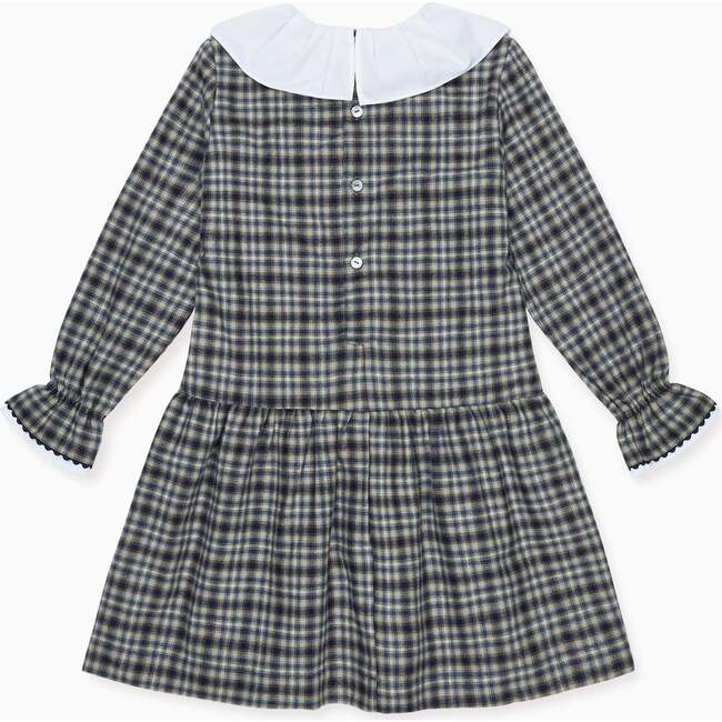 Navy Check Tessa Girl Drop Waist Dress - Dresses - 3