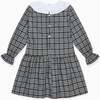 Navy Check Tessa Girl Drop Waist Dress - Dresses - 3