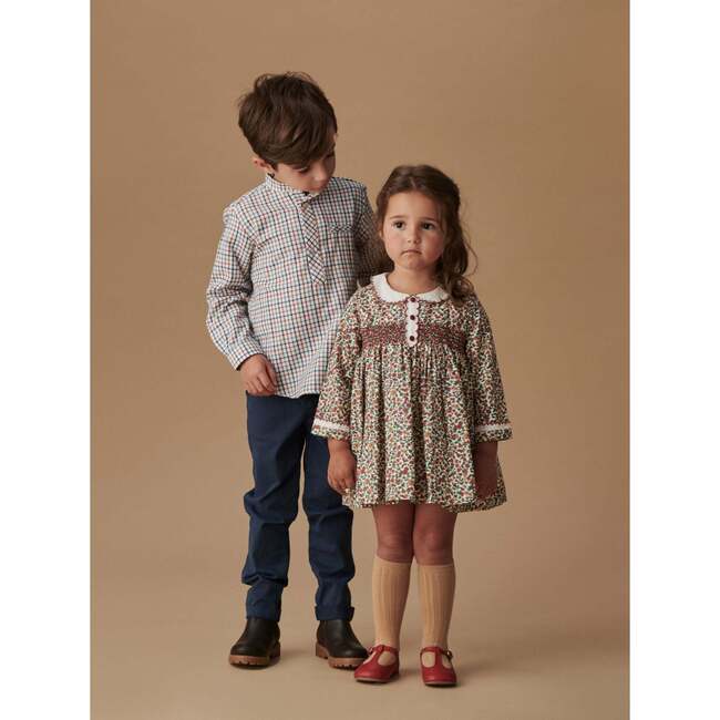 Ivory Check Mateo Long Sleeve Boy Shirt - Shirts - 5
