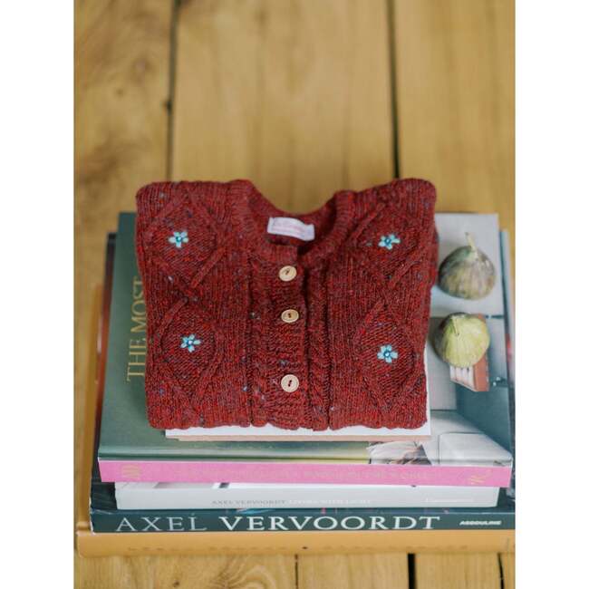 Burgundy Denali Merino Girl Cardigan - Cardigans - 5