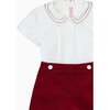 Burgundy Alva Corduroy Baby Boy Set - Mixed Apparel Set - 3
