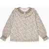 Pink Floral Emanuela Long Sleeve Hand-Smocked Girl Shirt - Shirts - 6