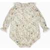 Ivory Floral Lorena Baby Girl Romper - Rompers - 4
