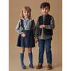 Navy Check Mateo Long Sleeve Boy Shirt - Shirts - 6