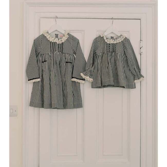 Black Gingham Aurelia Girl Empire Dress - Dresses - 5