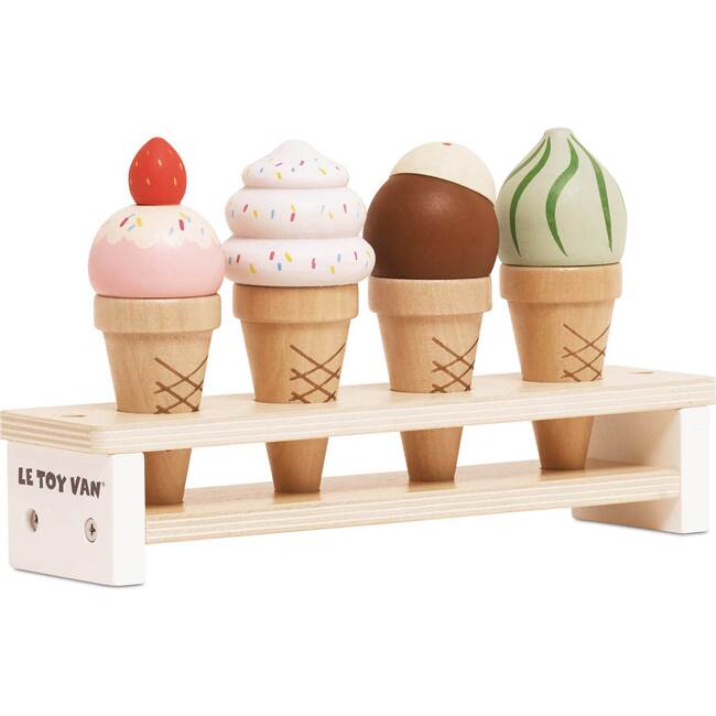 Wooden Ice Cream Cones Set