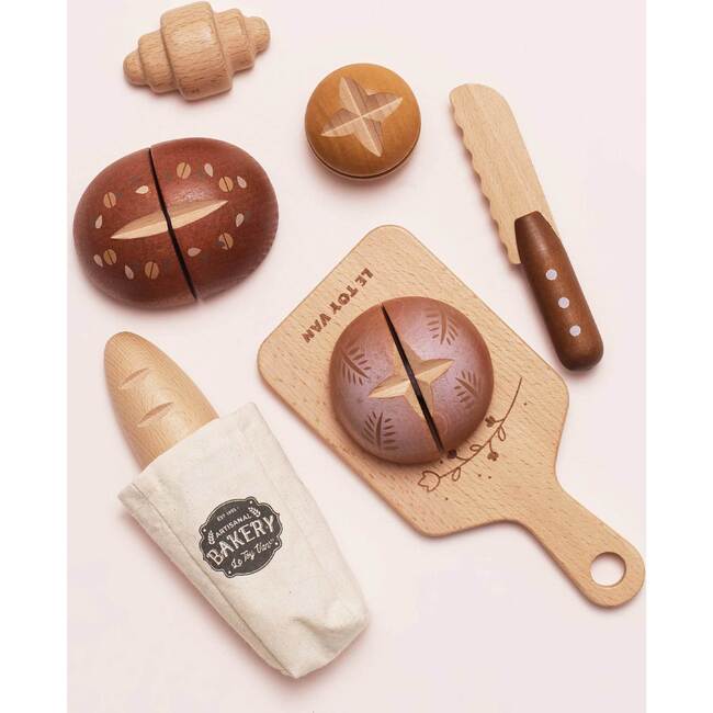 Bread, Loaf and Knife Set - Play Food - 4