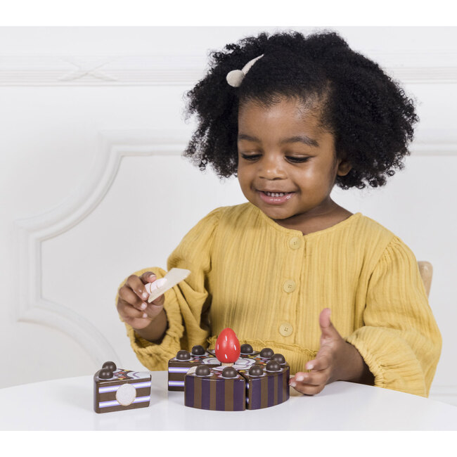 Chocolate Gateau Sliceable Cake - Play Food - 4