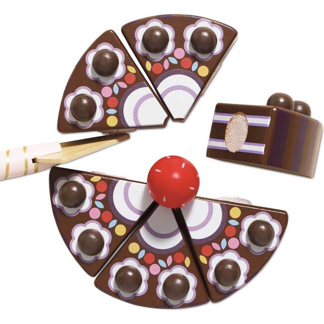 Chocolate Gateau Sliceable Cake - Play Food - 5