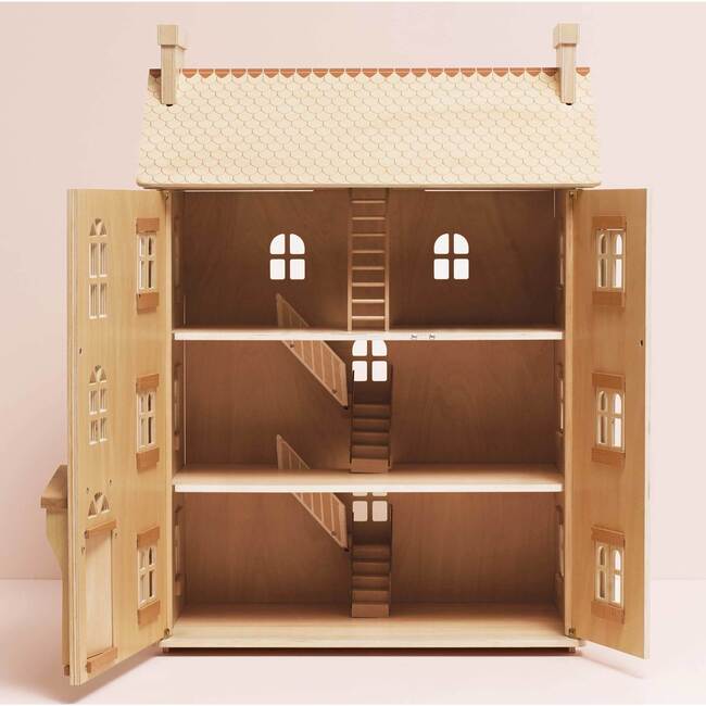 The Original Natural Wood Doll House - Dollhouses - 4