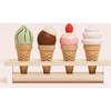 Wooden Ice Cream Cones Set - Play Food - 5