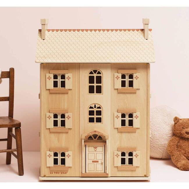 The Original Natural Wood Doll House - Dollhouses - 5