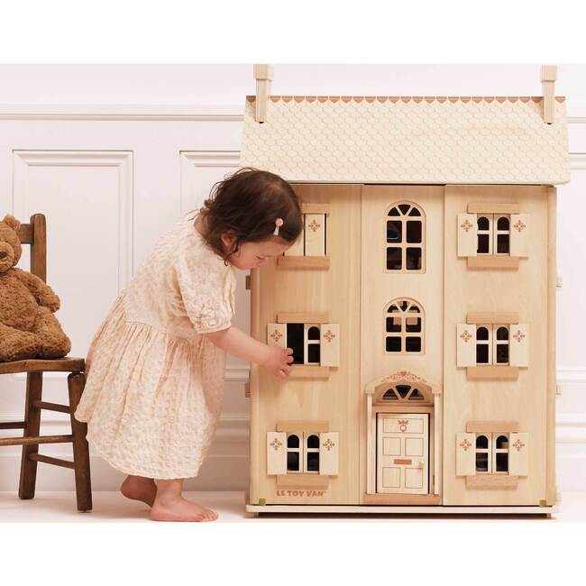 The Original Natural Wood Doll House - Dollhouses - 7