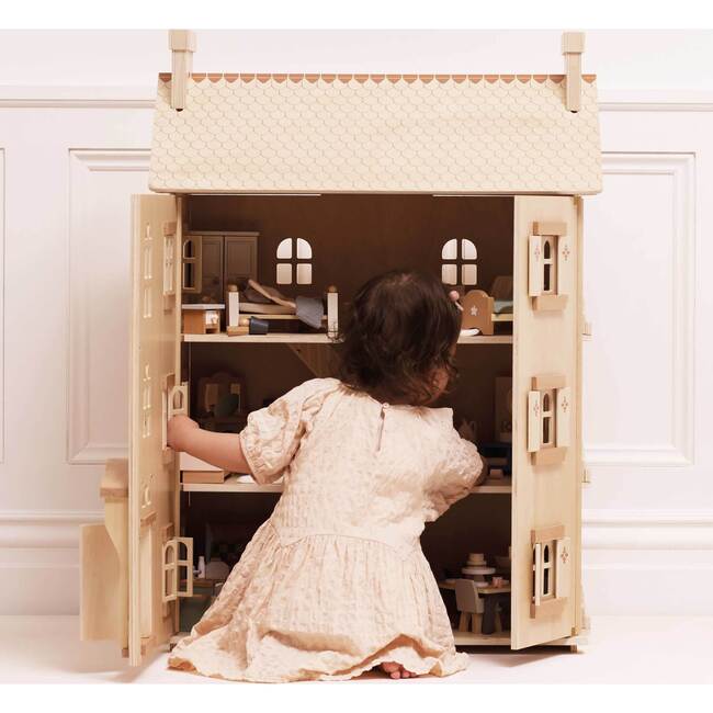 The Original Natural Wood Doll House - Dollhouses - 8