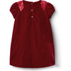The Velvet Shoulder Bow Dress, Red - Dresses - 3