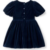 The Velvet Bow Dress, Navy - Dresses - 3