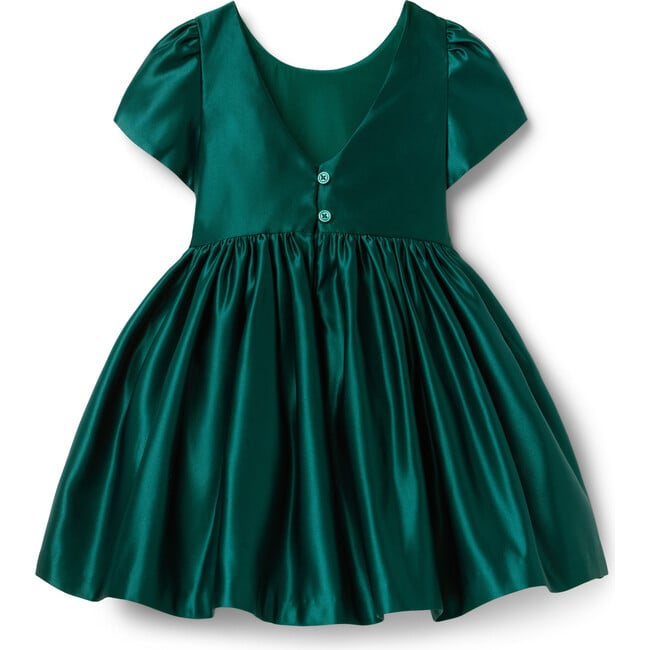 The Holiday Bow Dress, Green - Dresses - 2