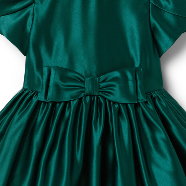 The Holiday Bow Dress, Green - Dresses - 3