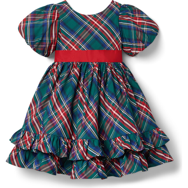 The Bow-Tied Tartan Dress, Green