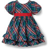 The Bow-Tied Tartan Dress, Green - Dresses - 1 - thumbnail