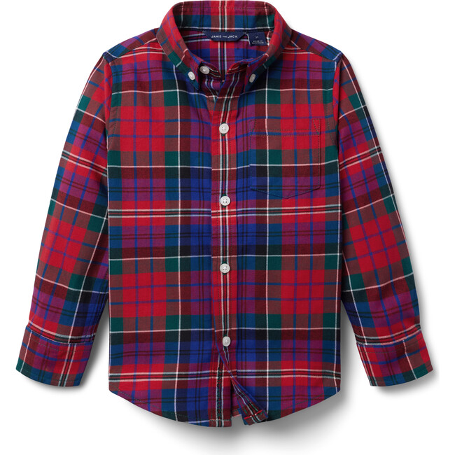 Tartan Flannel Shirt, Red
