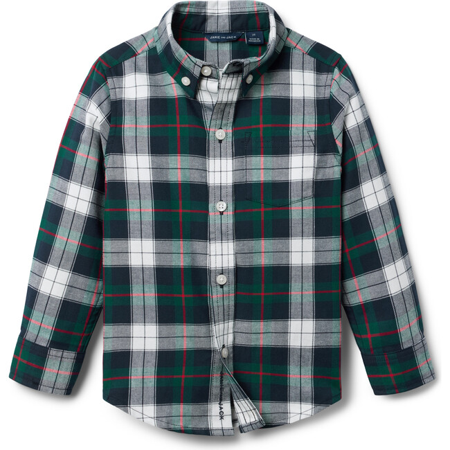 Tartan Flannel Shirt, Blue