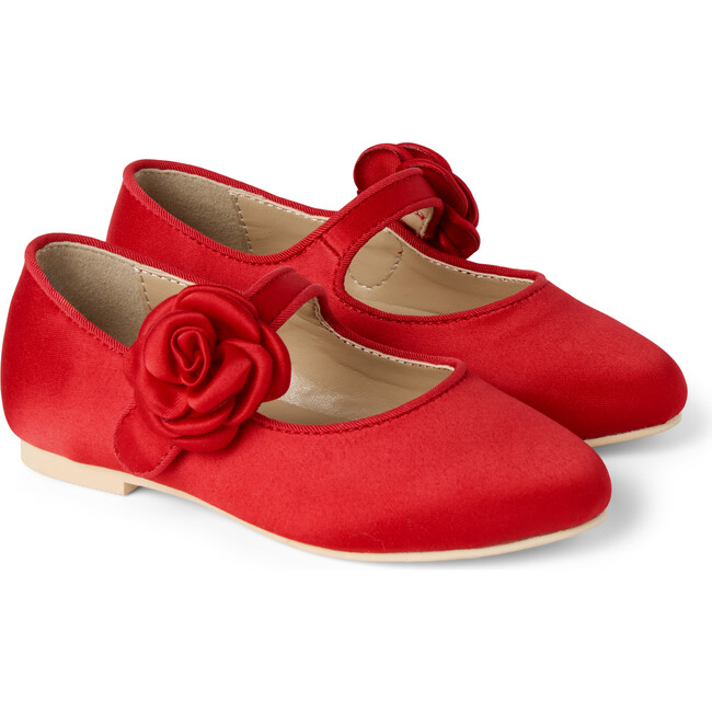 Satin Rosette Ballet Flat