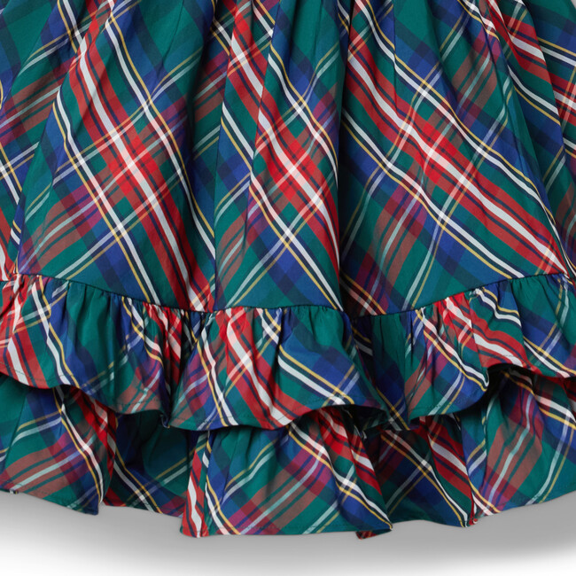 The Bow-Tied Tartan Dress, Green - Dresses - 3