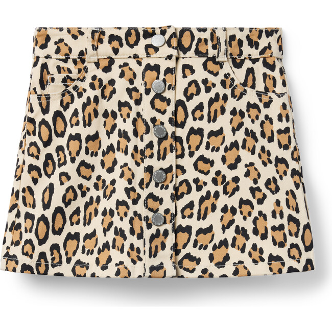 Leopard Button Skirt