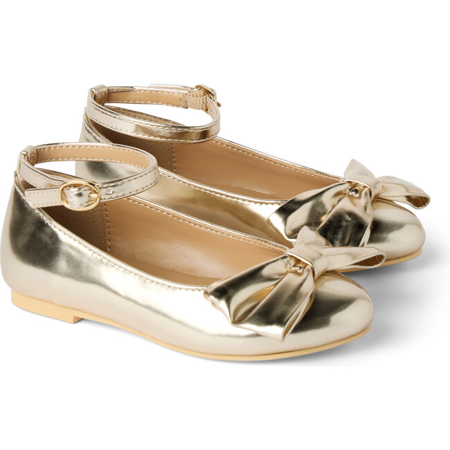 Metallic Bow Ballet Flat