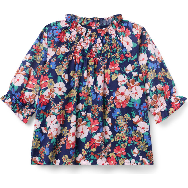 Floral Ruffle Smocked Top